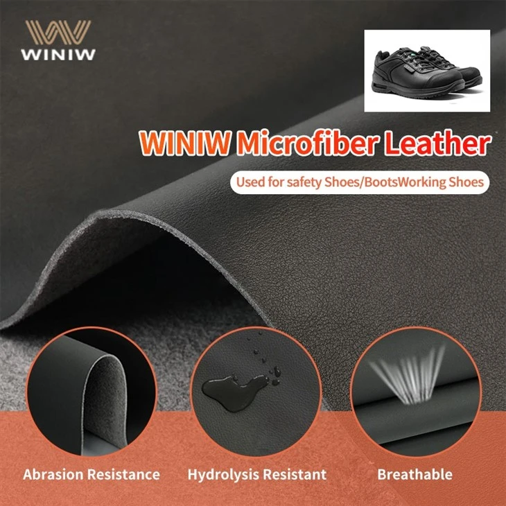 Crease & Wear Resistant Synthetic Microfiber Suede Leather For Industrial Safety Shoes suppliers