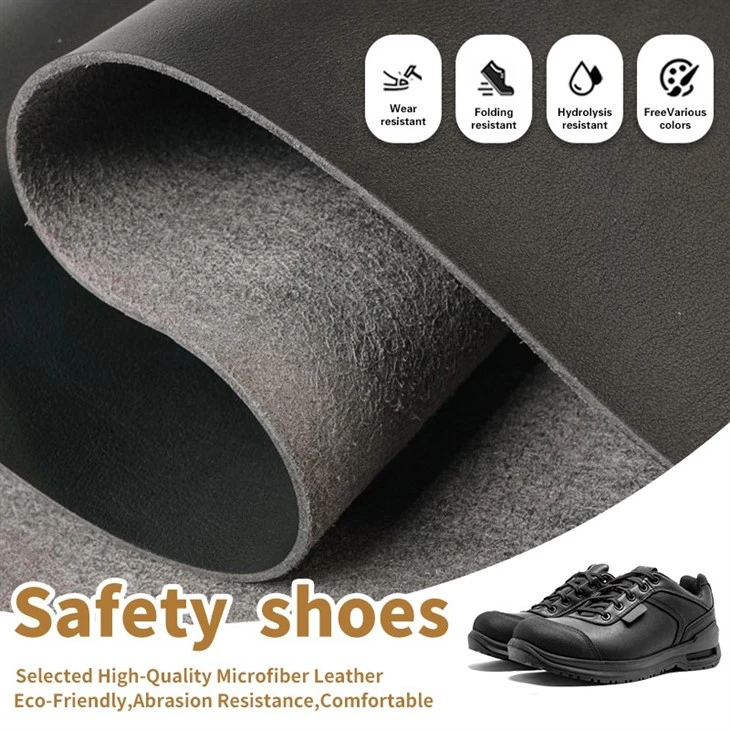 Crease & Wear Resistant Synthetic Microfiber Suede Leather For Industrial Safety Shoes factory