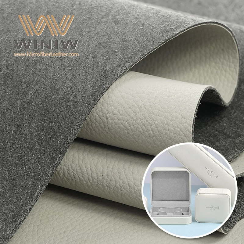 Stain-resistant Vegan Faux Silicone Leather Fabric For Jewelry Box